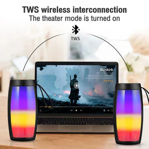Bluetooth Wireless Speakers Powerful Portable Sound Box Subwoofer Car Audio Bass MP3 Player Sound System LED Lights