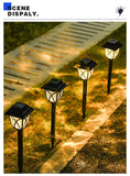 8 Pack LED Solar Courtyard Lamp Outdoor Waterproof Lawn Lights Solar Garden Paths Lane Landscape Lighting Decorative Lights