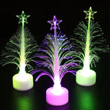 LED Christmas Fiber Tree Color-changing Fiber Tree Luminous Fiber Optic Christmas Tree Night Light Festival Decorative Lamp 1 PC