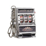 Mini Gambling Slot Machine Key Chains Creative Arcade Pocket Fruit Lucky Jackpot Gadget Antistress Toy Funny Games Keychain Ring