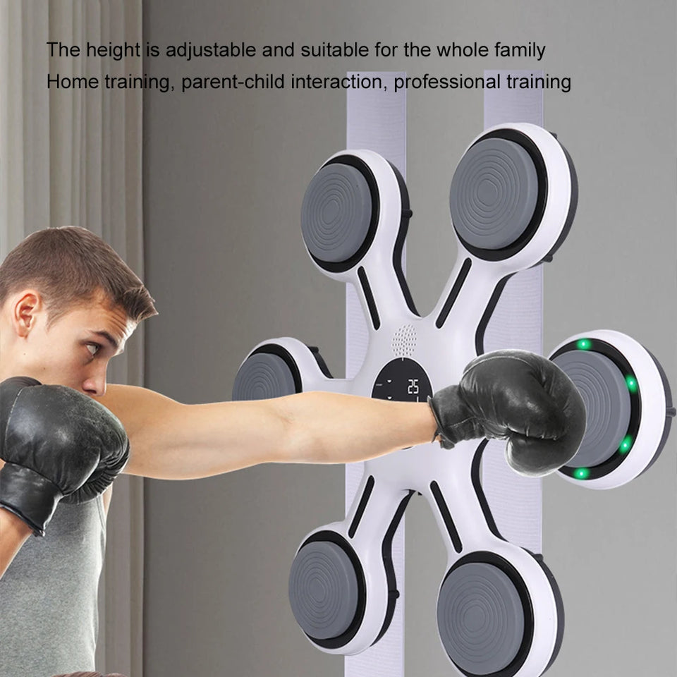 Smart Bluetooth Boxing Machine Wall-Mounted Boxing Wall Target Adjustable Speed Boxing Puncher Home Exercise For Kids Adults