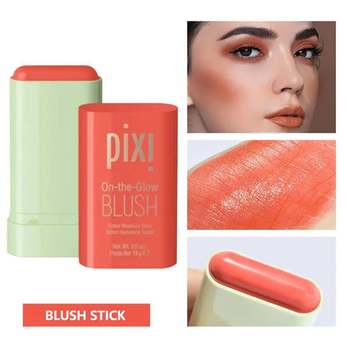 Multi-function Blush Stick Easy Tinted Makeup Rouge Blusher Cream Waterproof Long Lasting Rendering Brightening Skin Tone