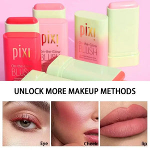 Multi-function Blush Stick Easy Tinted Makeup Rouge Blusher Cream Waterproof Long Lasting Rendering Brightening Skin Tone