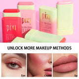 Multi-function Blush Stick Easy Tinted Makeup Rouge Blusher Cream Waterproof Long Lasting Rendering Brightening Skin Tone