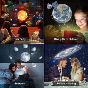 Star Projector,13 in 1 Planetarium Galaxy Projecto,360°Rotation,Mute Design,HD Image&Timing for Bedroom,Birthday,Christmas Decor