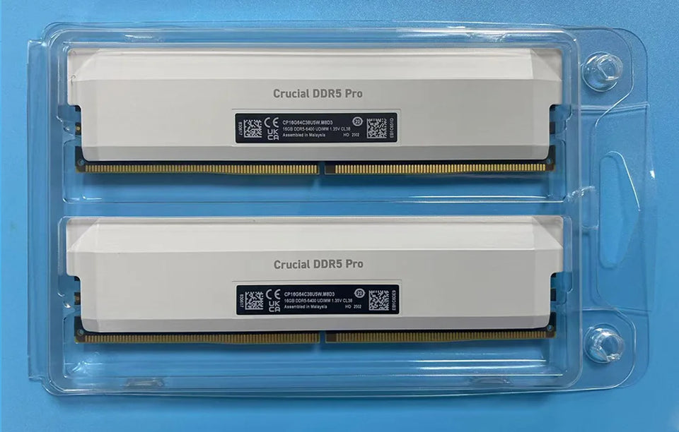 Crucial Pro DDR5 RAM 2x16GB 6000MHz, 6400MHz Overclocking Desktop Gaming Memory, Intel XMP 3.0 & AMD Expo Compatible-OEM Package