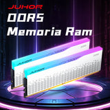 JUHOR Memoria Ram RGB DDR5 16GB 6000MHz 6400MHz PC5 Desktop Computer  Dimm Memory