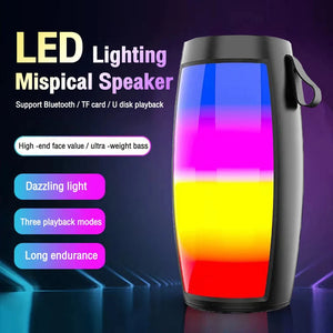 Bluetooth Wireless Speakers Powerful Portable Sound Box Subwoofer Car Audio Bass MP3 Player Sound System LED Lights
