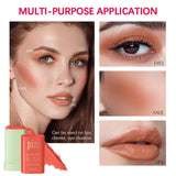 Multi-function Blush Stick Easy Tinted Makeup Rouge Blusher Cream Waterproof Long Lasting Rendering Brightening Skin Tone