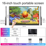 16 inch Portable Monitor 2.5K/120HZ/100%sRGB  For Laptop XBox PS4 / 5 Switch Cell Phone Computer Extension Gaming  Travel Screen
