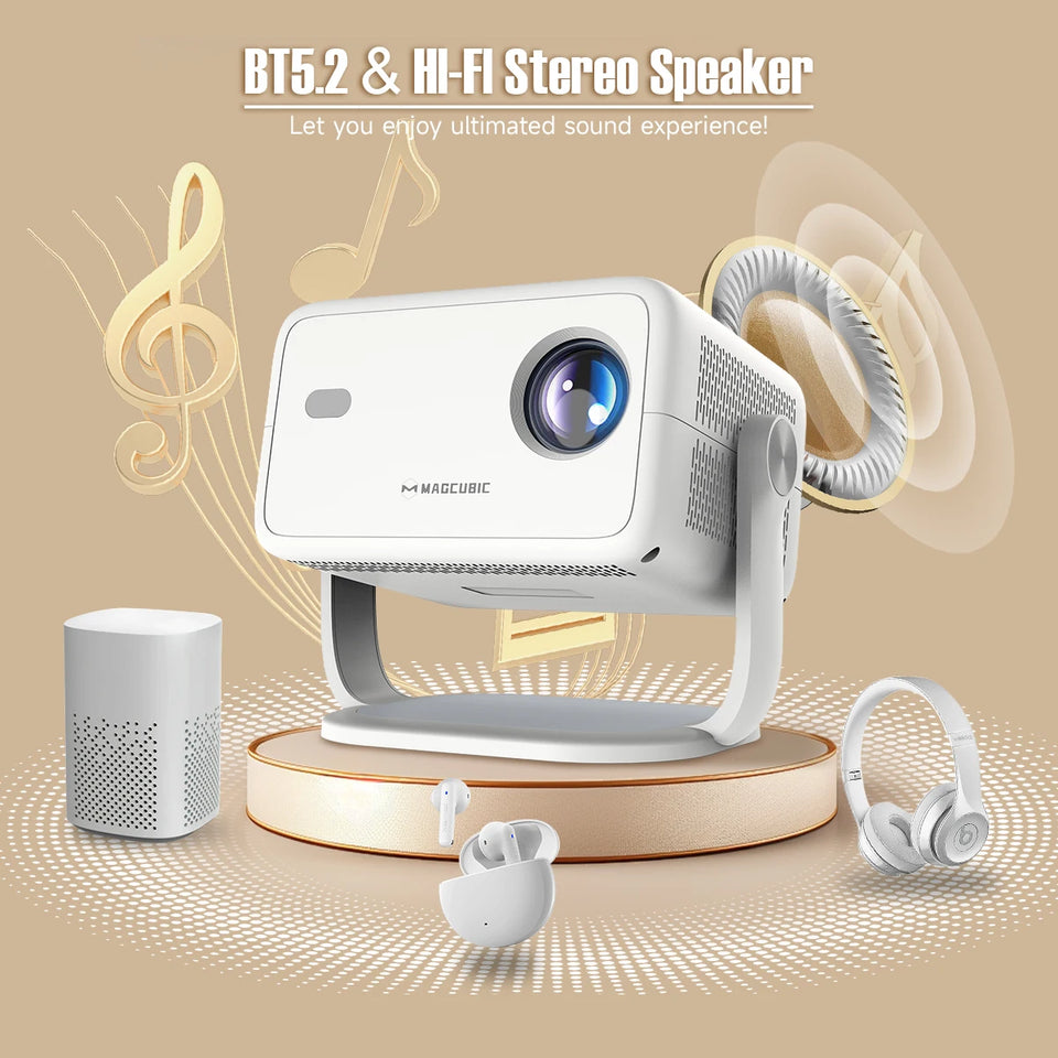 Magcubic Native 1080P 650ANSI 4K Android11 L018 Projector With Auto Keystone Correction Focus Wifi6 BT5.2 Portable Movie Outdoor