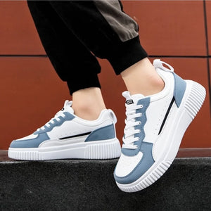 YRZL Men's Running Shoes Lightweight Outdoor Walking Shoes Soft Sole Comfortable Sneakers PU Leather Casual Sports Shoes for Men
