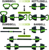 66lbs/88lbs Weight 4 in 1 Adjustable Kettlebell Set  Dumbbell Set Used as Kettlebells Barbell Push up Stand for GYM Home