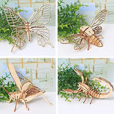 DIY 3D Wooden Puzzle Model Animal Montessori Toys for Children Crafts Dachshund Skeleton Assembly Gift Set for Kids Adults Teens