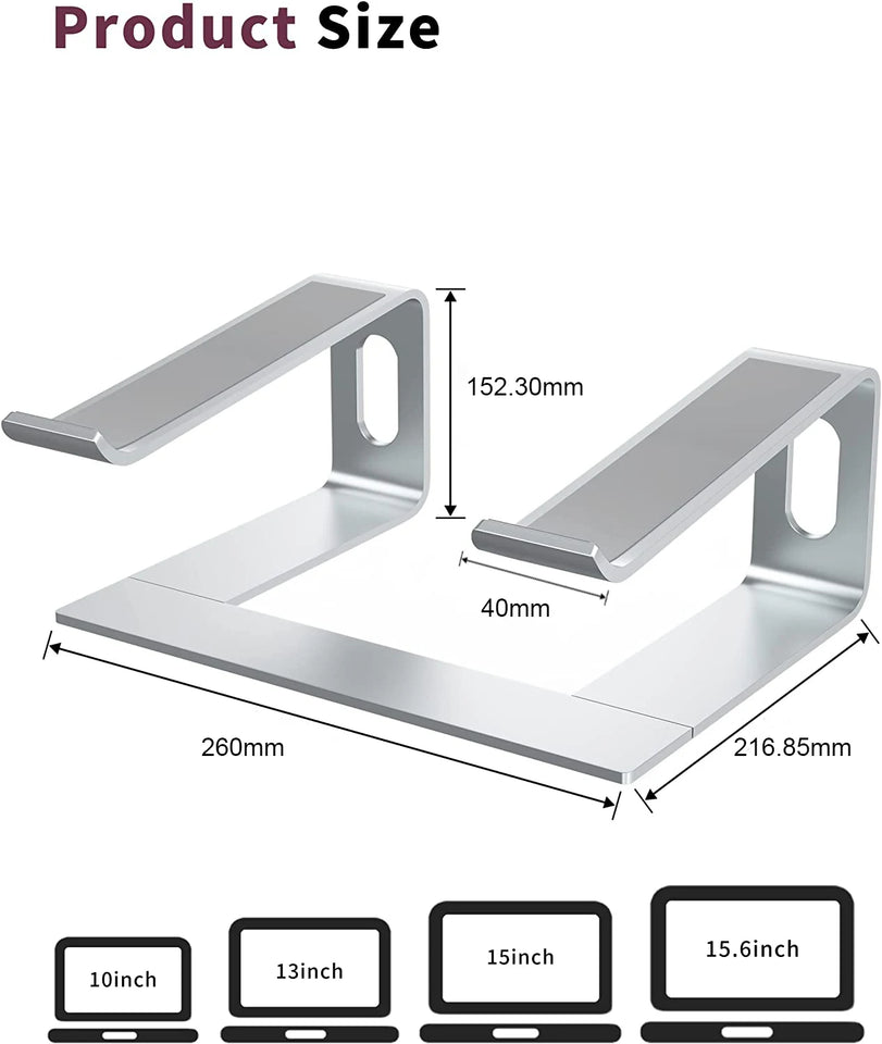 Laptop Stand Ergonomic Aluminum Computer Stand Detachable Laptop Riser Notebook Holder Stand Compatible with MacBook Air Pro