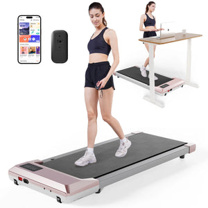 39.37inch Under Desk Treadmill 350lbs Portable Treadmills for Home/Office Walkingpad App/Remote Control LCD Screen Data Tracking