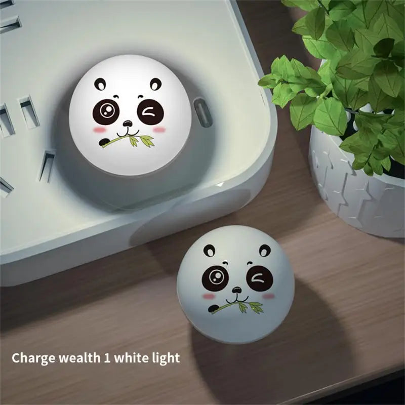 USB Plug LED Night Light Cartoon Expression Panda Mini Portable Night Lights Eye Protection Reading Book Lamp For Bedroom