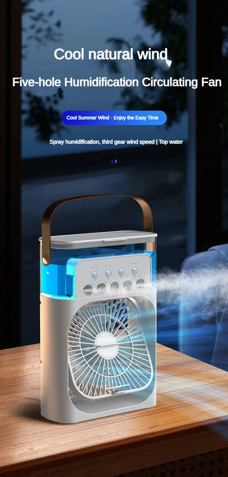 Xiaomi MIJIA 3-in-1 Portable Air Conditioners Fan With LED Night Light Household Mini Air Cooler For Office Home Adjustable Fan