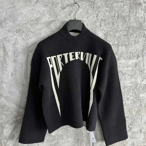 2024 Men's Clothing Casual Sweater Man 2024aw Highstreet Men's Knitting Sweaters Male Fashion Pullover UNISEX