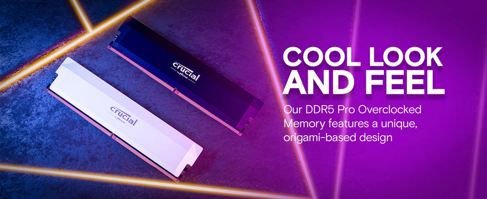 Crucial Pro DDR5 RAM 2x16GB 6000MHz, 6400MHz Overclocking Desktop Gaming Memory, Intel XMP 3.0 & AMD Expo Compatible-OEM Package