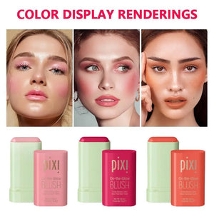 Multi-function Blush Stick Easy Tinted Makeup Rouge Blusher Cream Waterproof Long Lasting Rendering Brightening Skin Tone