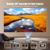 Magcubic Native 1080P 650ANSI 4K Android11 L018 Projector With Auto Keystone Correction Focus Wifi6 BT5.2 Portable Movie Outdoor