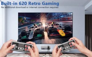 Newest 620 Games Retro TV Video Game Console Classic Emulator Two Players Family Entertainment Gaming Machine with 2 Controllers