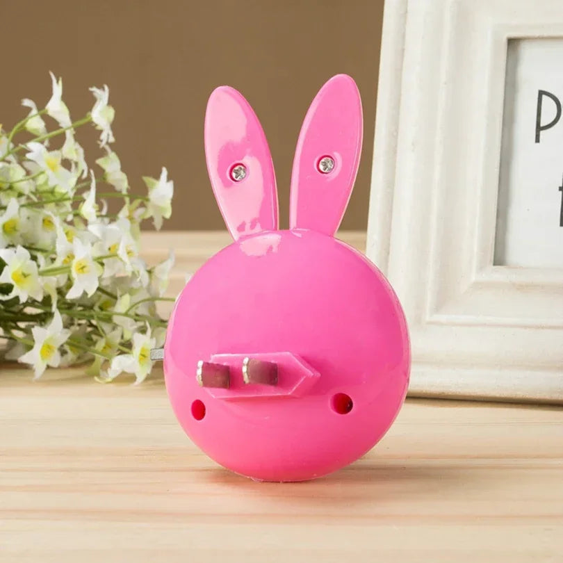 Cartoon Rabbit LED Night Light AC110-220V Switch Wall Night Lamp With US Plug Gifts For Kid/Baby/Children Bedroom Bedside Lamp
