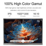 16 inch Portable Monitor 2.5K/120HZ/100%sRGB  For Laptop XBox PS4 / 5 Switch Cell Phone Computer Extension Gaming  Travel Screen