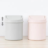 universal Waste Bin with Lid Desktop Office Organizer Storage Home Garbage Basket Container Table Trash Bin Small Trash Can
