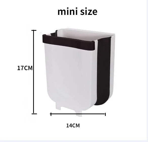 9L Folding Waste Bins Kitchen Garbage Bin Foldable Car Trash Can Wall Mounted Trashcan for Bathroom Toilet Waste Storage Bucket