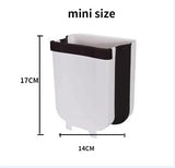 9L Folding Waste Bins Kitchen Garbage Bin Foldable Car Trash Can Wall Mounted Trashcan for Bathroom Toilet Waste Storage Bucket