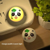 USB Plug LED Night Light Cartoon Expression Panda Mini Portable Night Lights Eye Protection Reading Book Lamp For Bedroom
