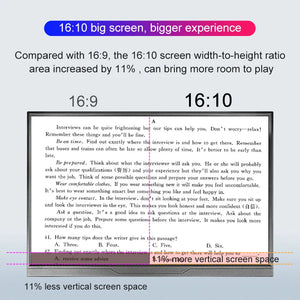 16 inch Portable Monitor 2.5K/120HZ/100%sRGB  For Laptop XBox PS4 / 5 Switch Cell Phone Computer Extension Gaming  Travel Screen