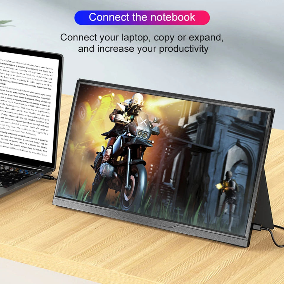 16 inch Portable Monitor 2.5K/120HZ/100%sRGB  For Laptop XBox PS4 / 5 Switch Cell Phone Computer Extension Gaming  Travel Screen