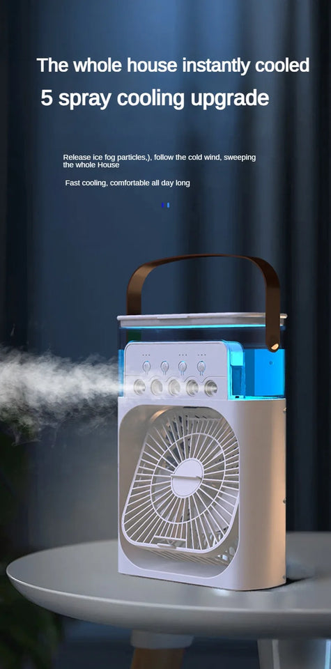 Xiaomi MIJIA 3-in-1 Portable Air Conditioners Fan With LED Night Light Household Mini Air Cooler For Office Home Adjustable Fan