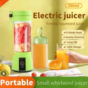 380ml Electric Juicer Portable Smoothie Blender USB Rechargeable Food Processor Fruit Mixer Machine Kitchen Mini Juicer Blender
