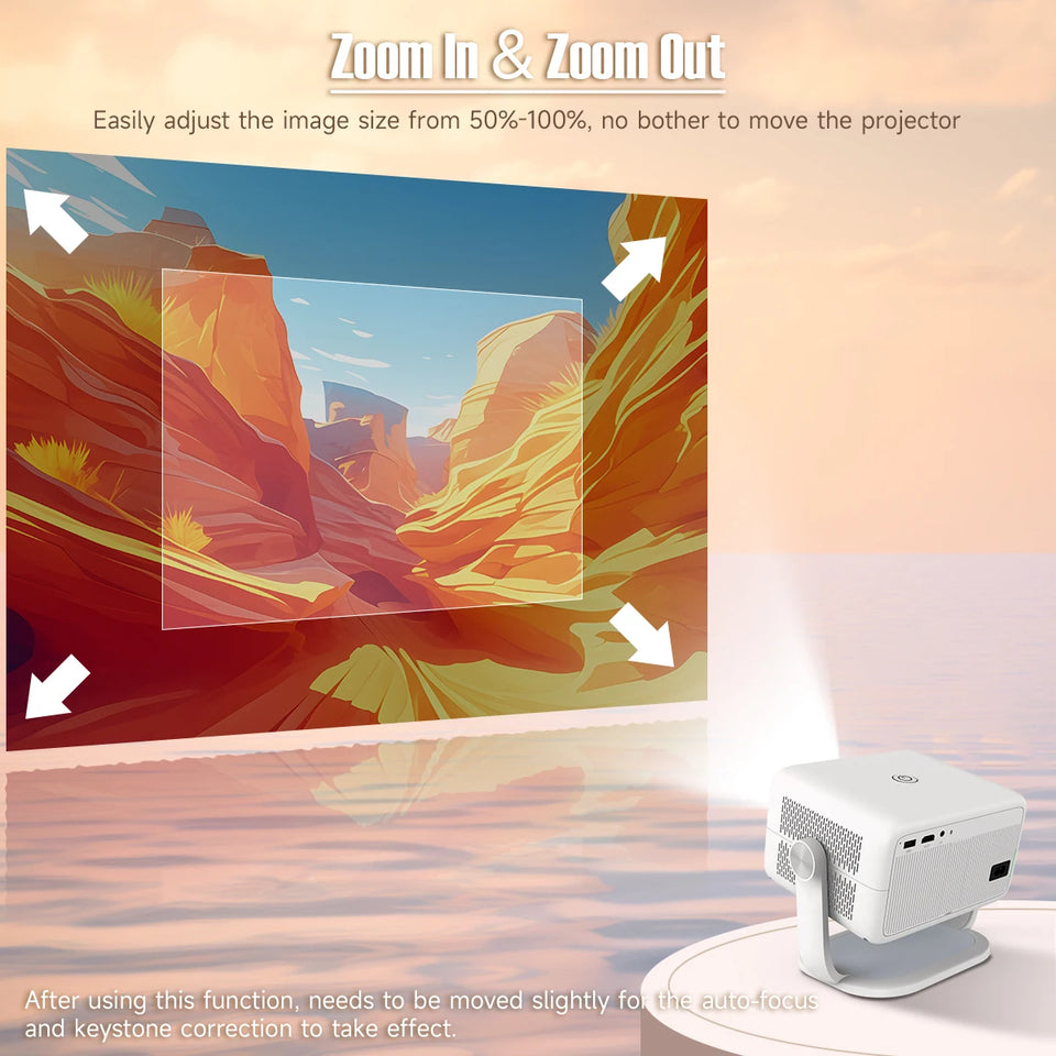 Magcubic Native 1080P 650ANSI 4K Android11 L018 Projector With Auto Keystone Correction Focus Wifi6 BT5.2 Portable Movie Outdoor