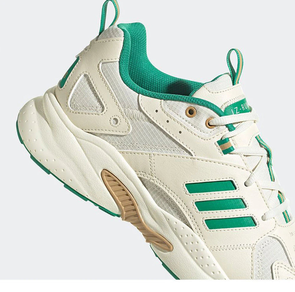 Adidas JZ RUNNER Retro - Style Breathable Mesh Sneakers with Green Accents
