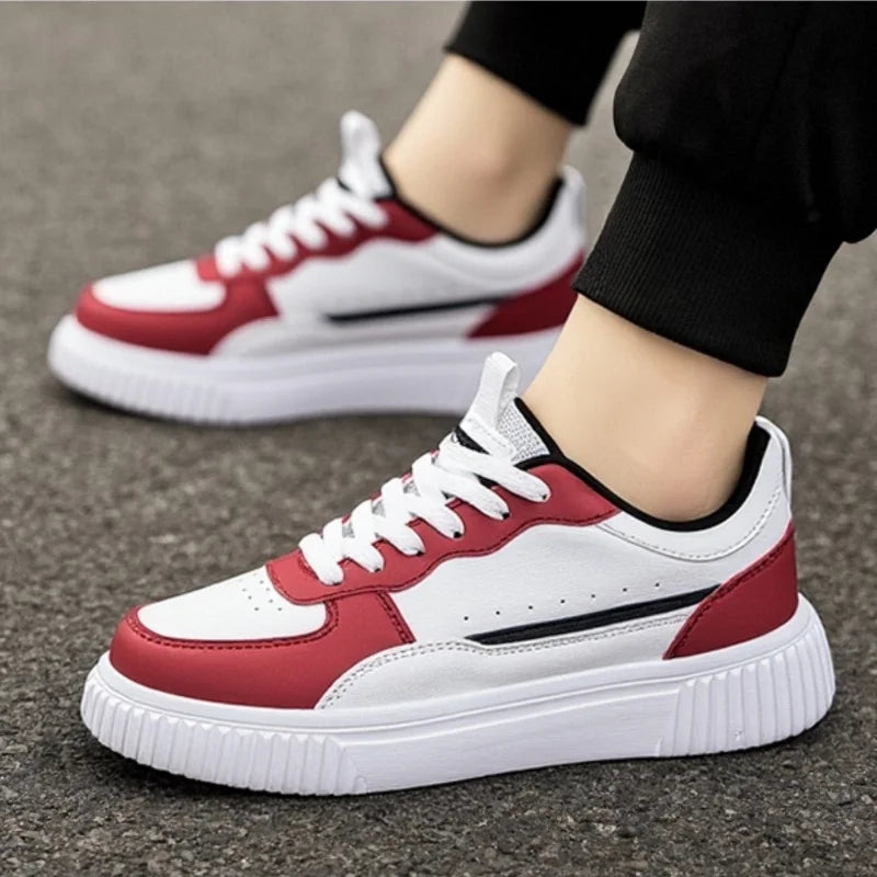 YRZL Men's Running Shoes Lightweight Outdoor Walking Shoes Soft Sole Comfortable Sneakers PU Leather Casual Sports Shoes for Men