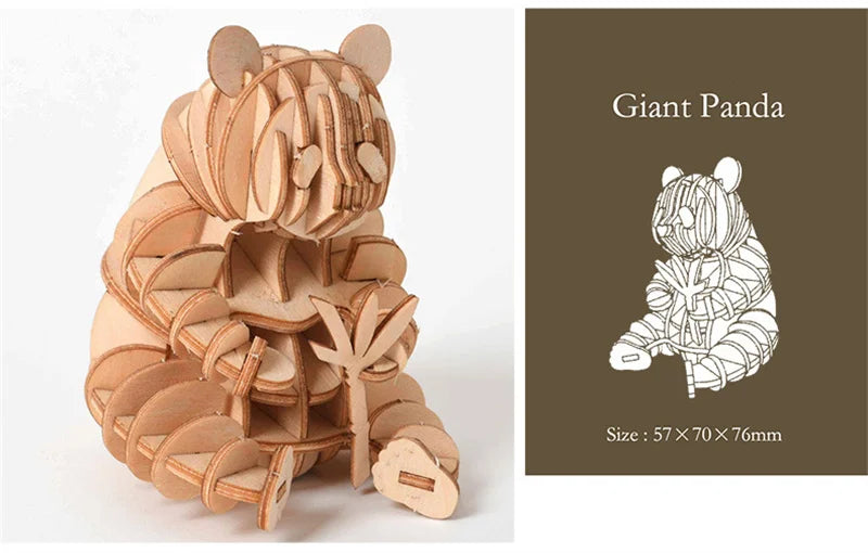 DIY 3D Wooden Puzzle Model Animal Montessori Toys for Children Crafts Dachshund Skeleton Assembly Gift Set for Kids Adults Teens