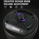 Bluetooth-Compatible Speaker Loud Boombox with Double Subwoofer Deep Bass Lights Outdoor Speaker Support USB/TF/AUX/FM/BT/MIC