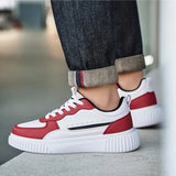 YRZL Men's Running Shoes Lightweight Outdoor Walking Shoes Soft Sole Comfortable Sneakers PU Leather Casual Sports Shoes for Men