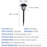 8 Pack LED Solar Courtyard Lamp Outdoor Waterproof Lawn Lights Solar Garden Paths Lane Landscape Lighting Decorative Lights
