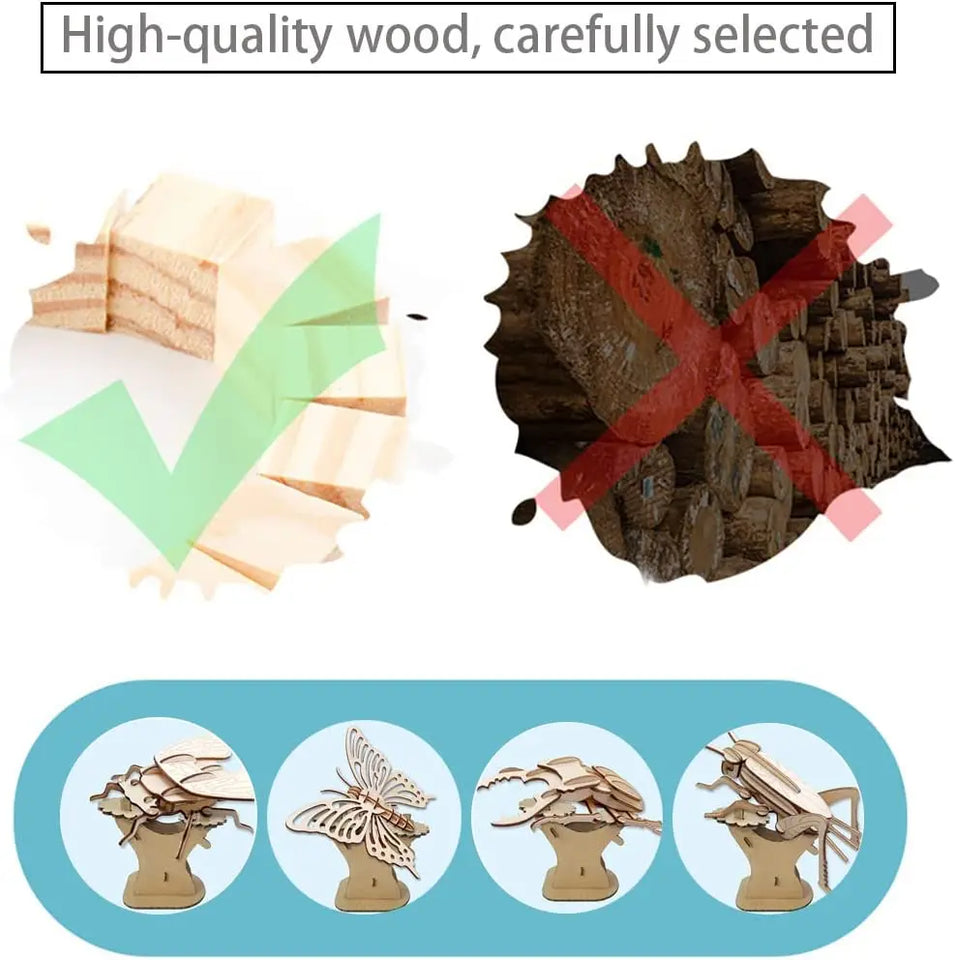 DIY 3D Wooden Puzzle Model Animal Montessori Toys for Children Crafts Dachshund Skeleton Assembly Gift Set for Kids Adults Teens