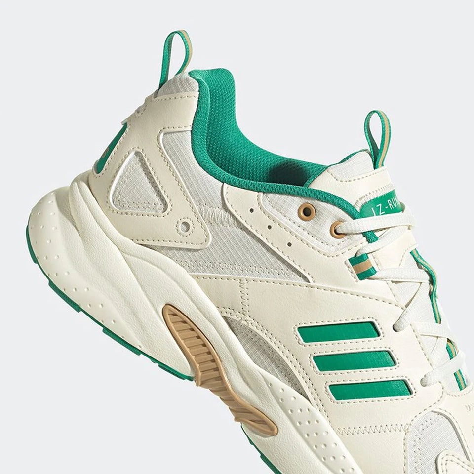 Adidas JZ RUNNER Retro - Style Breathable Mesh Sneakers with Green Accents