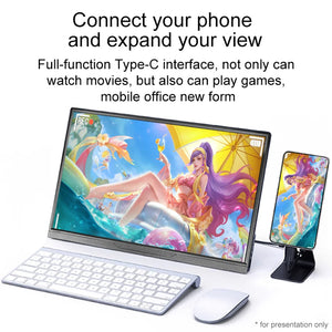 16 inch Portable Monitor 2.5K/120HZ/100%sRGB  For Laptop XBox PS4 / 5 Switch Cell Phone Computer Extension Gaming  Travel Screen