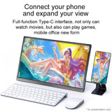 16 inch Portable Monitor 2.5K/120HZ/100%sRGB  For Laptop XBox PS4 / 5 Switch Cell Phone Computer Extension Gaming  Travel Screen