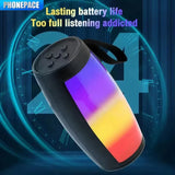 Bluetooth Wireless Speakers Powerful Portable Sound Box Subwoofer Car Audio Bass MP3 Player Sound System LED Lights