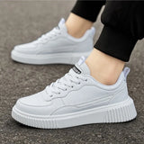 YRZL Men's Running Shoes Lightweight Outdoor Walking Shoes Soft Sole Comfortable Sneakers PU Leather Casual Sports Shoes for Men